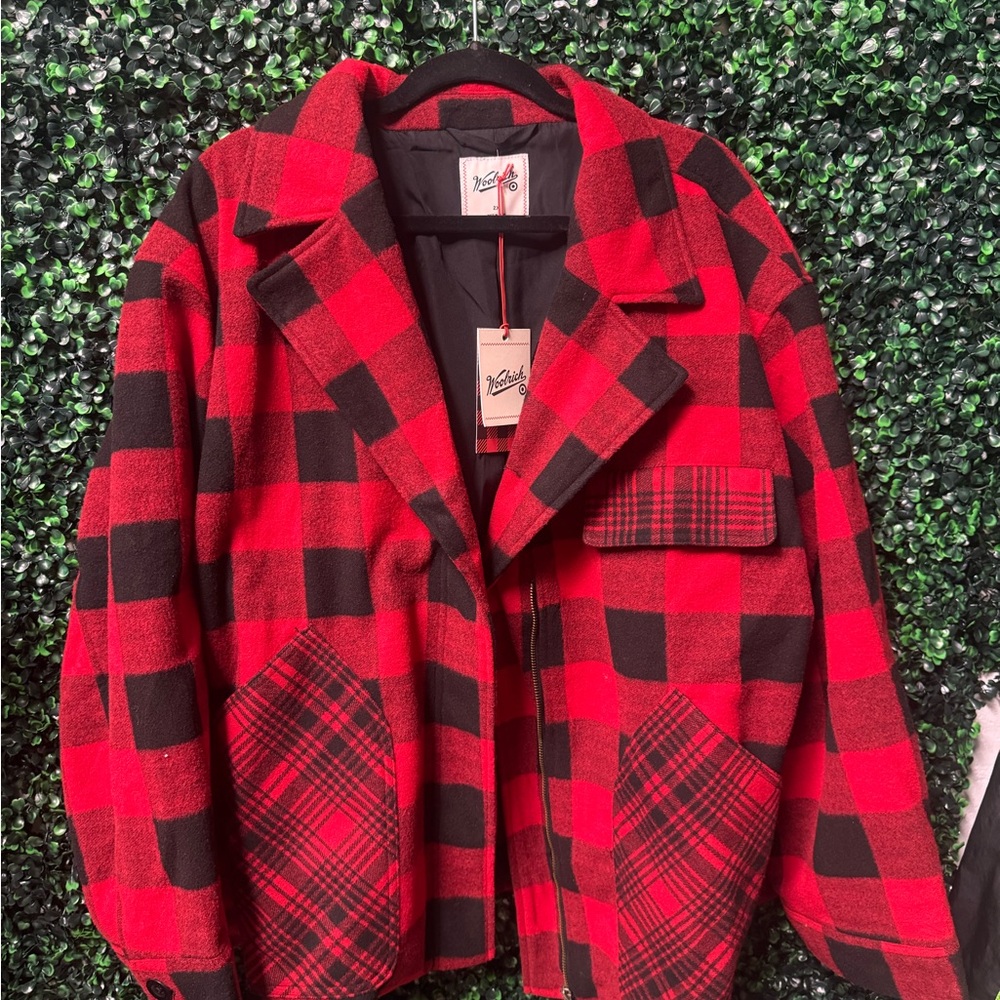 Woolrich Red and Black Plaid Jacket
